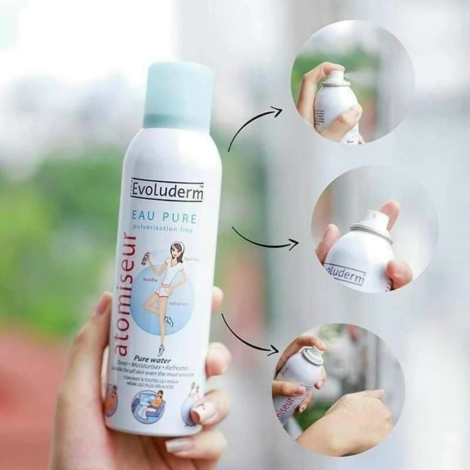 Xịt Khoáng dưỡng ẩm Evoluderm Atomiseur Eau Pure Water
